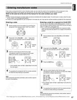 Yamaha RAV172OM Universal Remote Control Operating Manual